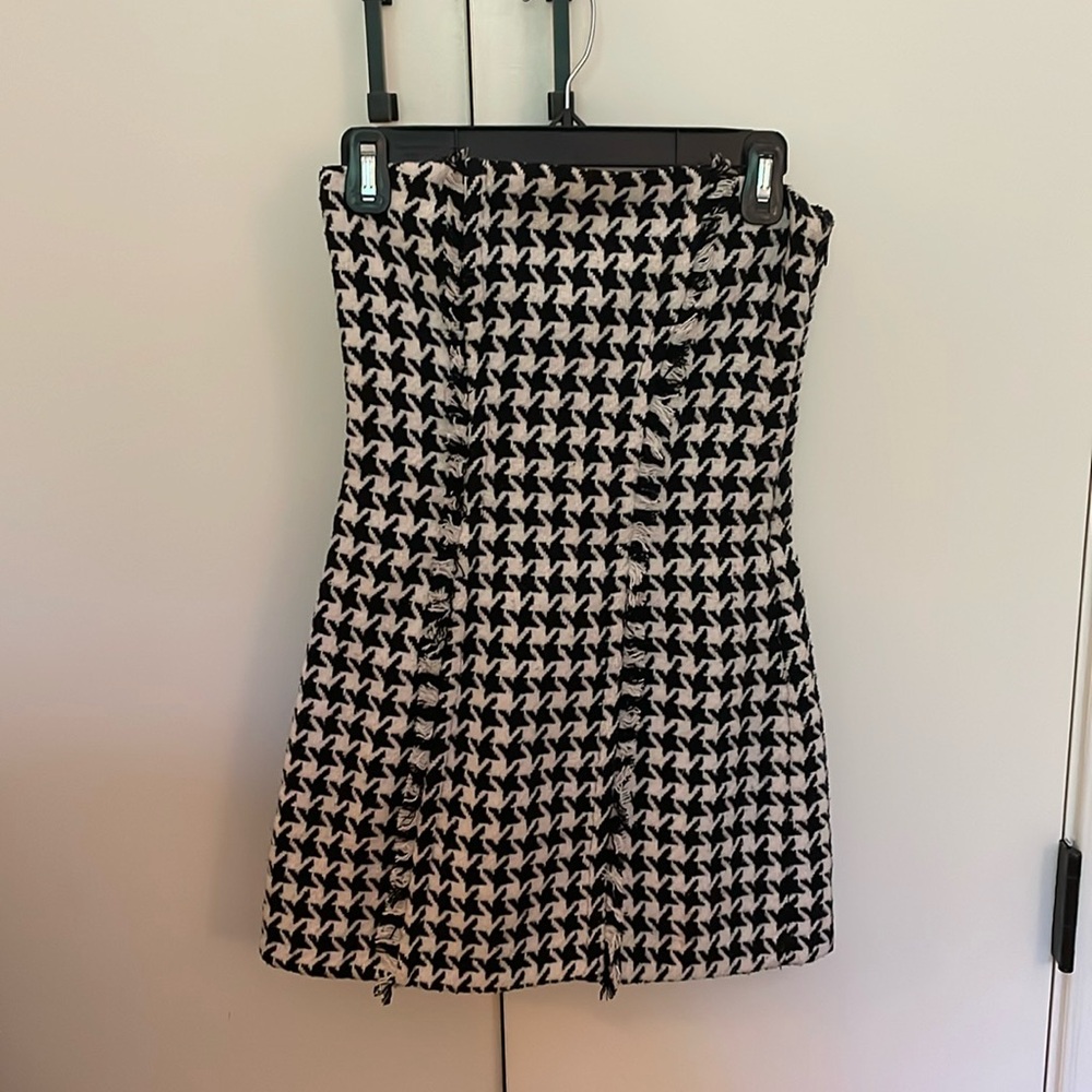 L’Academie The Beatrice Mini Dress in Black&White